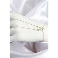 Pirinç Zirkon Taşlı Yıldız Model Gold Renk Şahmeran