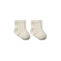 Bistyle Bistyle Fiyonklu Penye Soket Çorap 2li 10150 Naturel