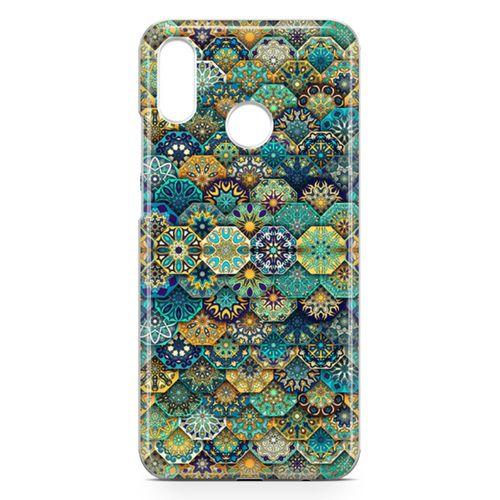 Huawei P20 Lite Kılıf Sekizgen Motifler Arka Kapak Koruma Desenli Full Koruyucu