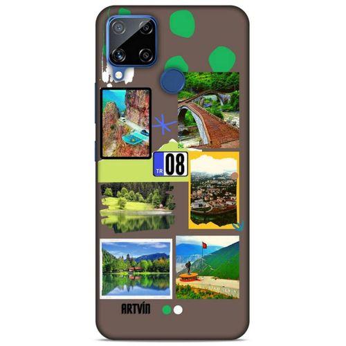 Lopard Oppo Realme C15 Uyumlu Kılıf Şehirli ※ (8) Artvin Baskılı Kılıf