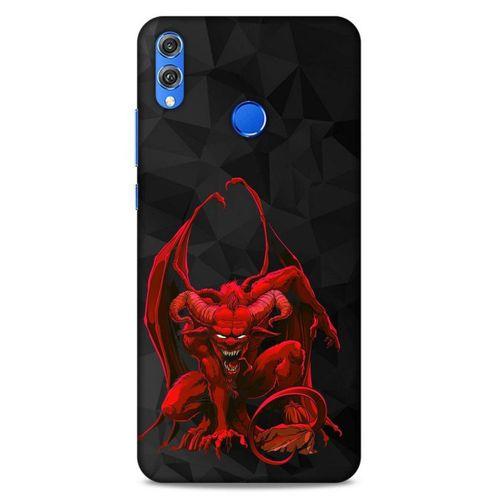 Lopard Huawei Honor 8x Uyumlu Kılıf Tattoo's (17) Tasarım Kılıf Red Dragon