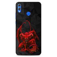 Lopard Huawei Honor 8x Uyumlu Kılıf Tattoo's (17) Tasarım Kılıf Red Dragon