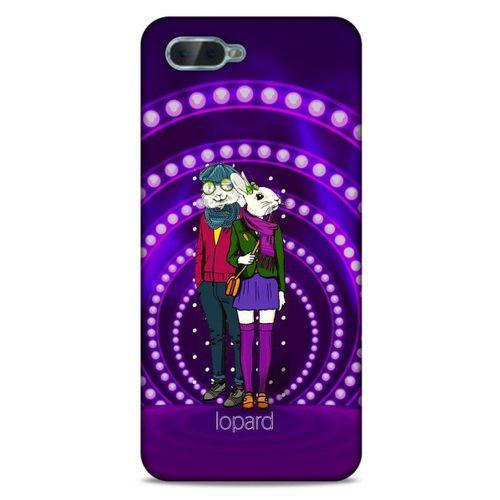 Oppo Rx17 Neo Kılıf FunnyMaX (33) Hybrid Kılıf Mor Tavşan