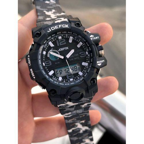 Joefox Digital Ve Analog 2 Yıl Garantili Kronmetre+Takvim+Alarm+Aydınlatma Erkek Kol Saati JOE.BK14