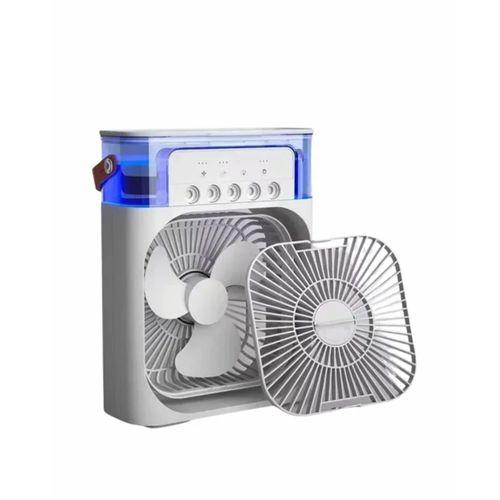 Usb Bağlantılı 3'ü 1 Arada Nemlendirici Mini Klima Fan | 7 Renk Işıklı