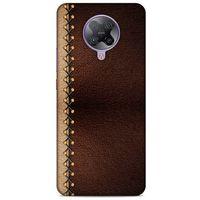 Xiaomi Poco F2 Pro Kılıf Patchwork (21) Koruyucu Kapak Kahve Gold