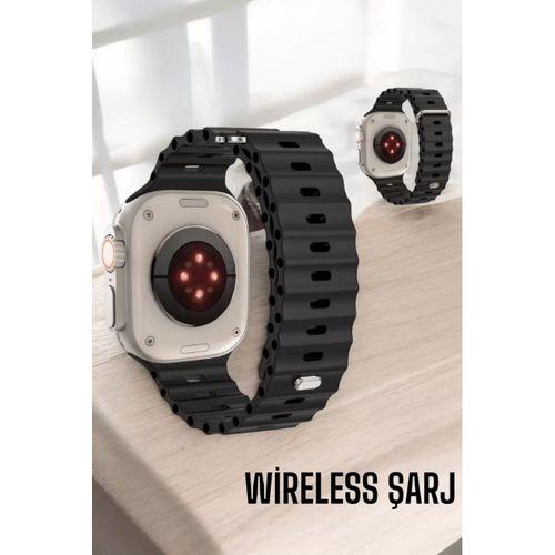 45 Mm Gri Kasa Ultra Akıllı Saat Sesli Görüşme, Sağlık Takibi, Suya Dayanıklı