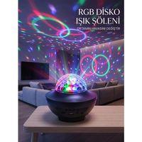 Rgb Bluetooth Disko Lambası Dahili Hoparlörlü Müzikli Parti Işığı Usb Ve Tf Kartlı