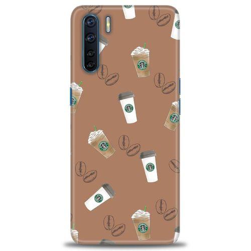 Oppo A91 / Reno 3 Kılıf HD Baskılı Kılıf - Kahveler + Tam Ekran Koruyucu