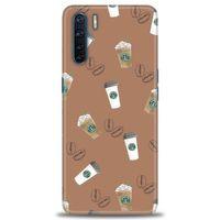 Oppo A91 / Reno 3 Kılıf HD Baskılı Kılıf - Kahveler + Tam Ekran Koruyucu
