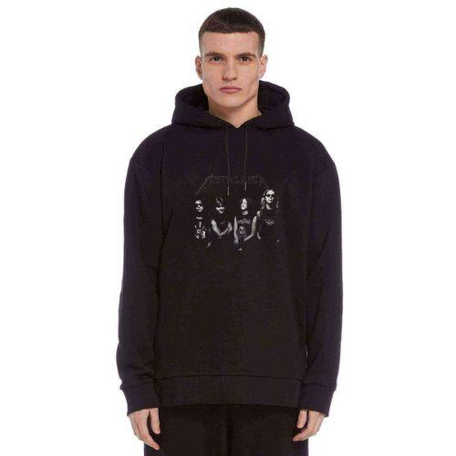 Metallica Grub Metal Rock Music Müzik Baskılı Siyah Erkek Kapşonlu Sweatshirt