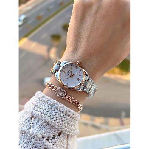 Tom Jones Çelik Kordon Kararma Renk Atma Yapmaz 3 Atm Suya Dayanıklı Kadın Kol Saati BTJ.YN10059.5