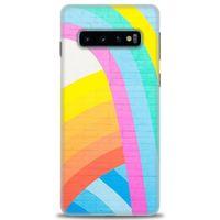 Samsung Galaxy S10 Kılıf HD Baskılı Kılıf - Renkli Duvar + Tam Ekran Koruyucu