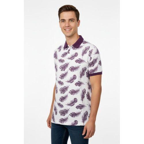 Erkek Yaprak Desenli Polo Yaka Tişört BGL-ST00524