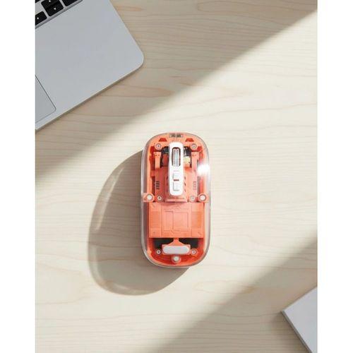 Bluetooth Ve Usb Destekli Kablosuz Şeffaf Mouse Sessiz Kullanım