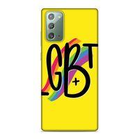 Samsung Galaxy Note 20 Kılıf Lgbt Sari Arka Kapak Silikon Koruma Full Koruyucu