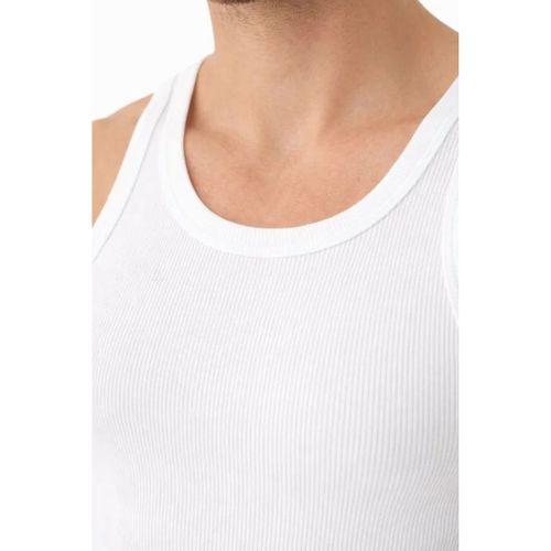 Erkek Fitilli Likralı Kaşkorse Atlet Vücuda Oturan Basic Şıklık - Beyaz