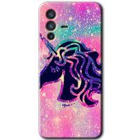 Vivo V23 5G HD Baskılı Kılıf + 9D Tam Ekran Koruyucu - Unicorn Kristal