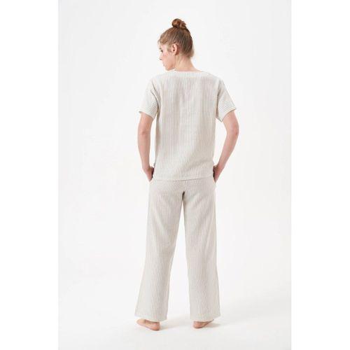 Kadın Pijama Takımı - Düğmeli