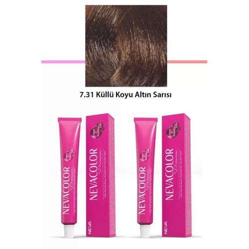 2 li Set Premium 7.31 Küllü Koyu Altın Sarısı - Kalıcı Krem Saç Boyası 2 X 50 g Tüp