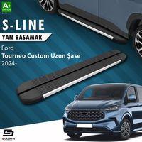 S-Dizayn Ford Tourneo Custom 2 Uzun Şase S-Line Aluminyum Yan Basamak 263 Cm 2023 Üzeri A+ Kalite