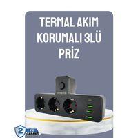 Anahtarlı Çoklu Priz 3 Usb 1 Type-c Hızlı Şarj Destekli