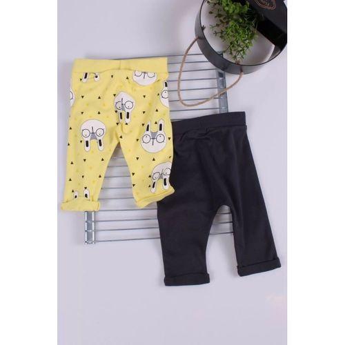 Erkek Bebek Desenli 2'li Pantolon 3/12 Ay