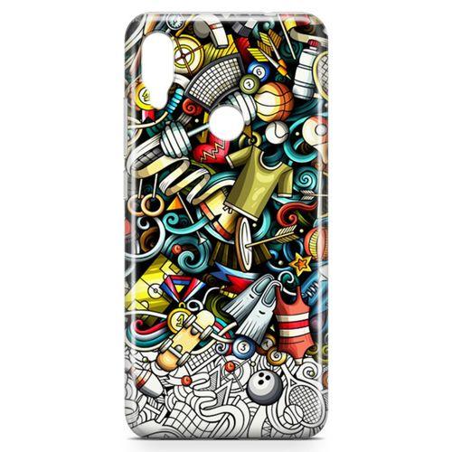 Xiaomi Redmi Note 7 Kılıf Fitness Doodle Arka Kapak Koruma Desenli Full Koruyucu