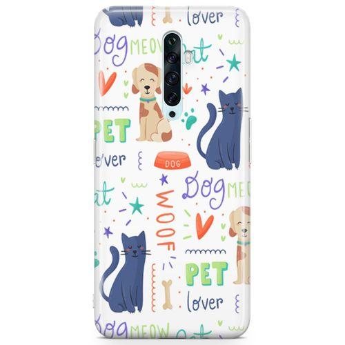 Oppo Reno2 Z 2019 Kılıf Sevimli Kedi Köpek Arka Kapak Koruma Desenli Full Koruyucu