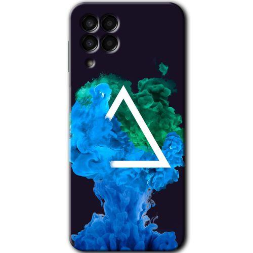 MRCİLETİSİM Samsung Galaxy M33 Kılıf Baskılı Kapak - İnk Clot +Tam Kaplayan Mat Seramik