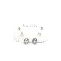 Çoklu Taşlı Küpe - Gümüş