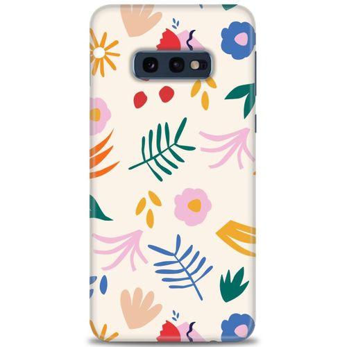 Samsung Galaxy S10E Kılıf HD Baskılı Kılıf - Renkli Dallar + Tam Ekran Koruyucu