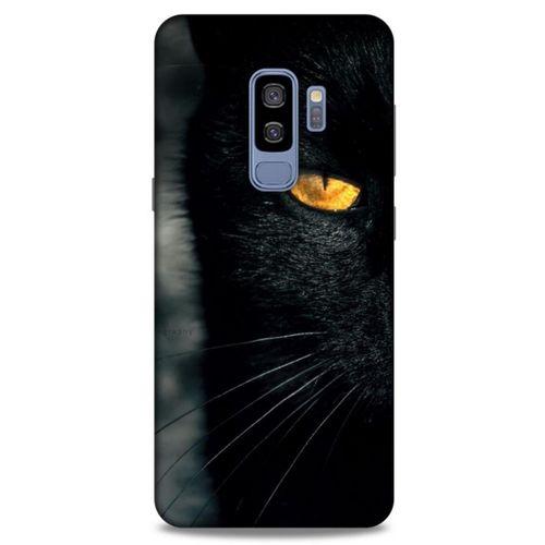 Lopard Samsung Galaxy S9 Plus Uyumlu Kılıf Kediler (42) Rugged Armor Kılıf Siyah Kedi