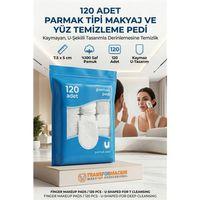 120'li Parmak Tipi Makyaj Temizleme Pedi, Yüz & Tonik Pamuğu 723167