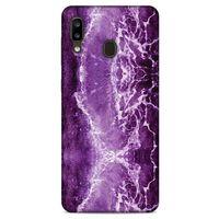 Mermer Desenli (18) Tema Telefon Kılıfları Mor Samsung Galaxy A20 Kılıf