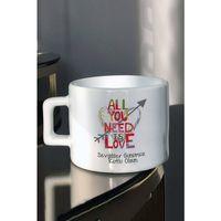 Sevgililer Gününe Özel Sevgiliye Hediye All You Need İs Love Baskılı Çay-Kahve Fincanı