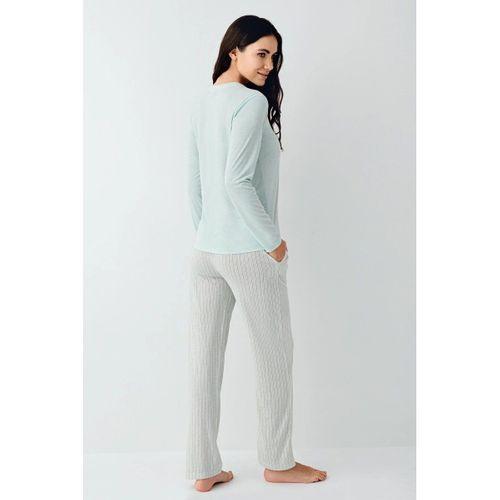 Pierre Cardin 9050-s Kadın Uzun Kol Pijama Takım
