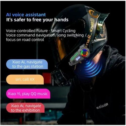 K19 Kameralı Motosiklet Kask Bluetooth Kulaklık Su Geçirmez Intercom Radyolu Hafıza Kartlı