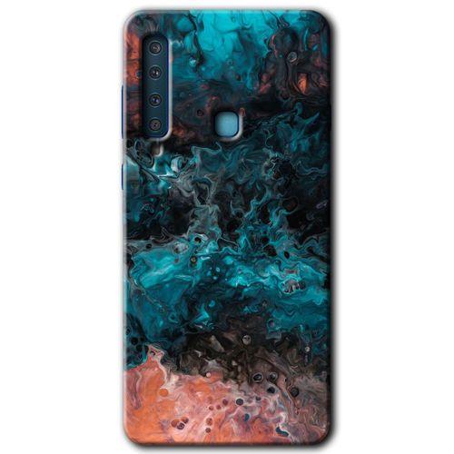 Potkal Hediye Fabrikası Samsung Galaxy A9 2018 Kılıf HD Desen Baskılı Arka Kapak - Liquid Colorfull