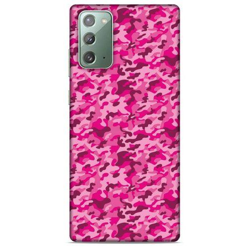 Samsung Galaxy Note 20 Uyumlu Kılıf Pembe Delisi (32) Soft Silikon Kılıf Kamuflaj