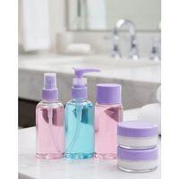 Taşınabilir 5’li Seyahat Banyo Seti Şeffaf Kozmetik Kapları