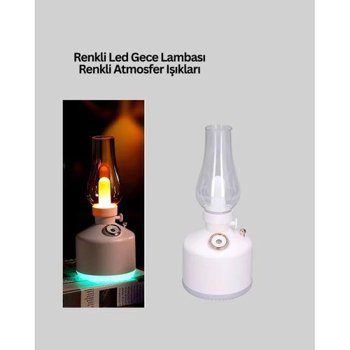 Renkli Led Işıklı Retro Gaz Lambası Aroma Terapi Mist Maker