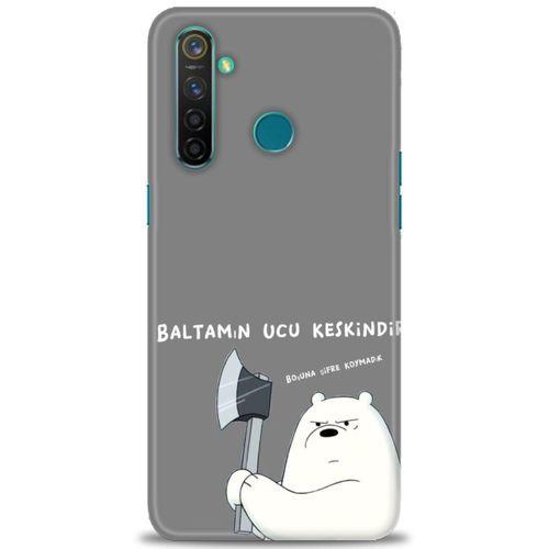 Realme 5 Pro Kılıf HD Baskılı Kılıf - Baltamın Ucu Keskindir + Tam Ekran Koruyucu