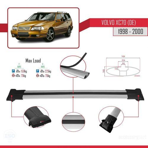 Volvo XC70 (DE) 1998-2000 Arası ile Uyumlu FLY Model Ara Atkı Tavan Barı GRİ