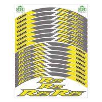 YAMAHA Yamaha Reflektör Sarı Baskı R25 Uyumlu 1 Set Jant Şeridi