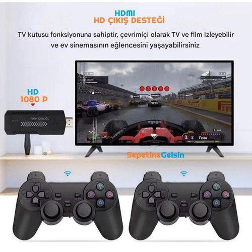 Sepetinegelsin X2 Plus Game Stick, Retro Atari, Hd Video Oyun Konsolu, 3D Retro Oyun, Dahili 30000 Oyun