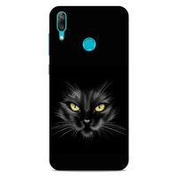 Lopard Huawei Y7 2019 Uyumlu Kılıf Kediler (45) Liquid Air Kılıf Sarı Asalet