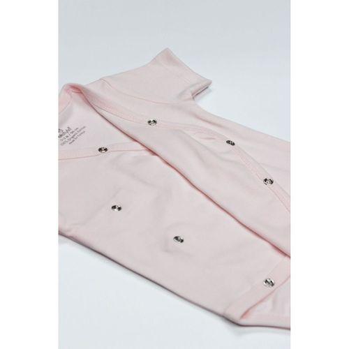 Bistyle Bistyle Organik Natural Basic Style Kruvaze Yarım Kol Body BS17101 Pembe