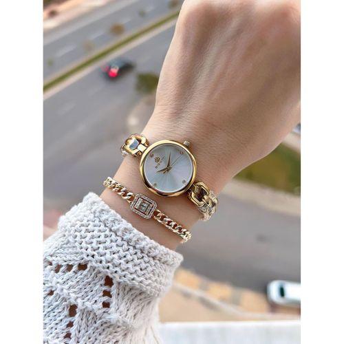 Bigotti Mini Vintage Kasa Çelik Kordon 2 Yıl Garantili 3 Atm Kadın Kol Saati+Bileklik YBG.10654.4