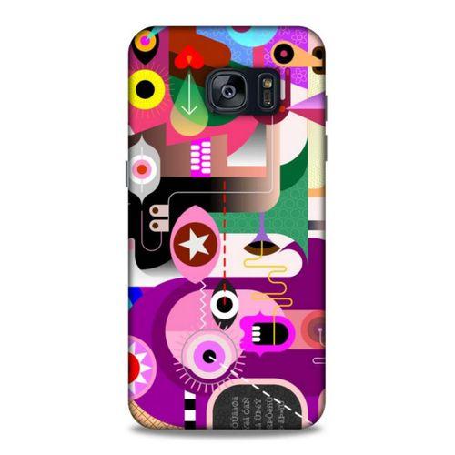 Lopard Samsung Galaxy S7 Edge Uyumlu Kılıf Soyut Sanat (22) Desenli Tam Koruma Kılıfı